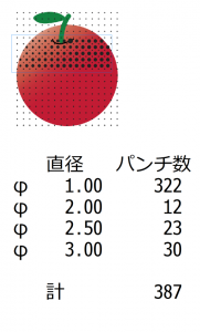 サンプル, 千鳥(小穴全面割り付け), 平行, パンチングデザイナー, パンチングメタル, ソフトウェア