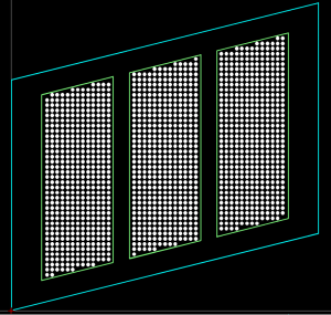 CADで作図した枠の中に穴を配置, 割付後, パンチングデザイナー, パンチングメタル, ソフトウェア